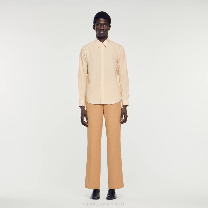 Sandro Paris miehet raidallinen paita VLHP696 vaatteet vaalea pinkki