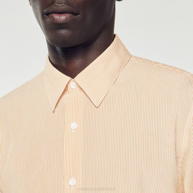 Sandro Paris miehet raidallinen paita VLHP696 vaatteet vaalea pinkki