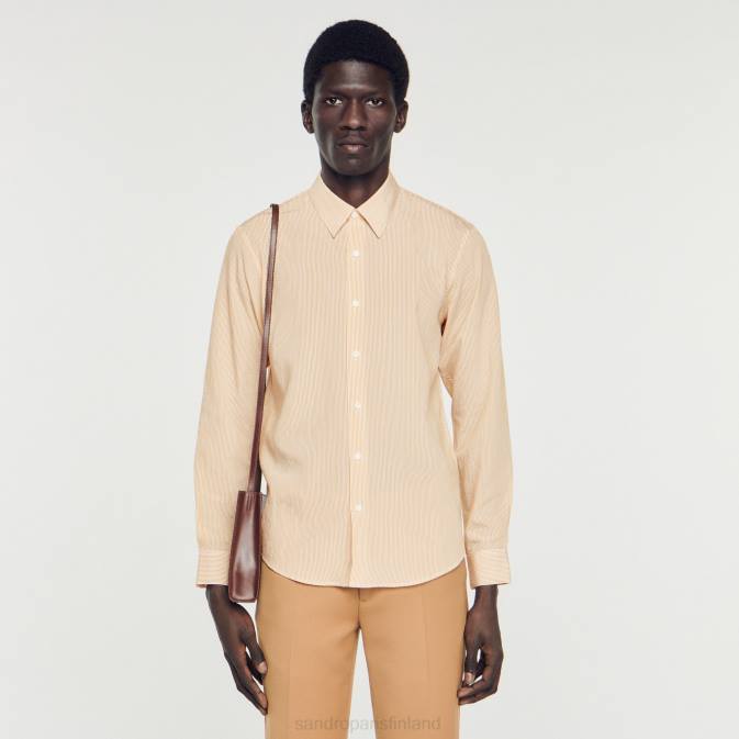 Sandro Paris miehet raidallinen paita VLHP696 vaatteet vaalea pinkki