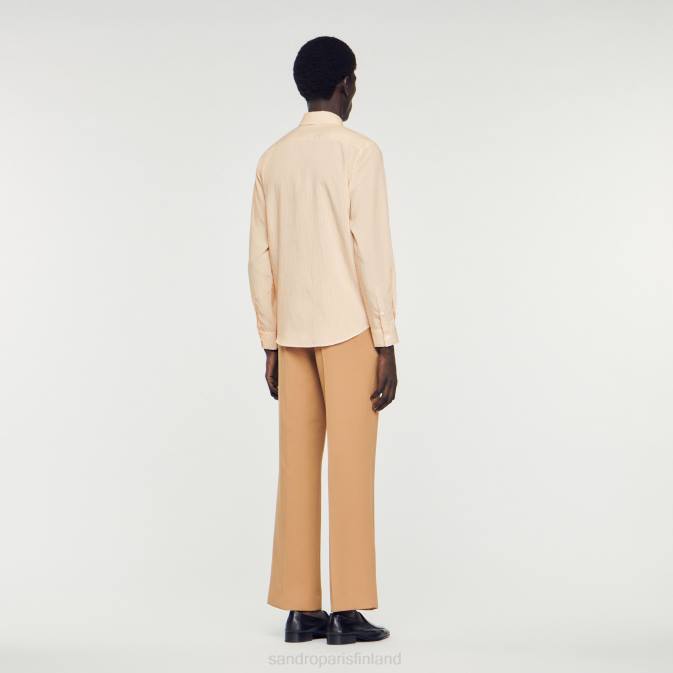 Sandro Paris miehet raidallinen paita VLHP696 vaatteet vaalea pinkki