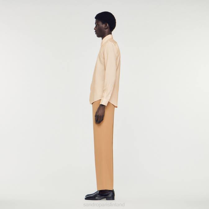 Sandro Paris miehet raidallinen paita VLHP696 vaatteet vaalea pinkki