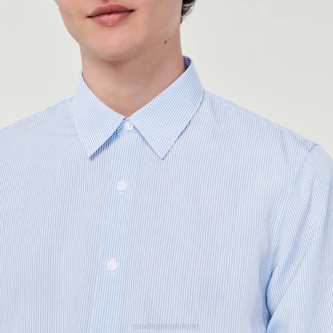 Sandro Paris miehet raidallinen paita VLHP717 vaatteet vaaleansininen