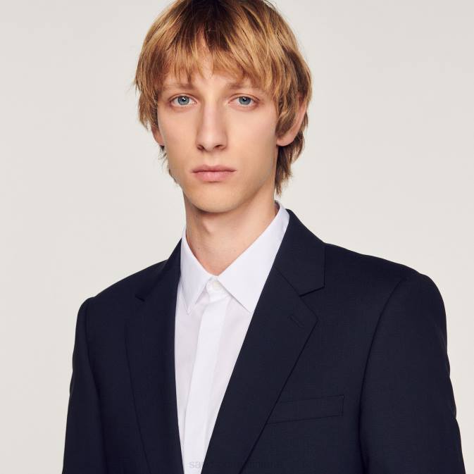 Sandro Paris miehet joustava villatakki VLHP689 vaatteet laivastonsininen