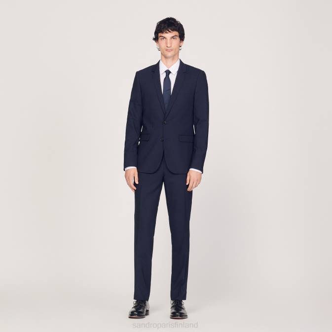 Sandro Paris miehet klassinen villatakki VLHP632 vaatteet laivastonsininen