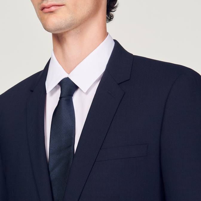 Sandro Paris miehet klassinen villatakki VLHP632 vaatteet laivastonsininen