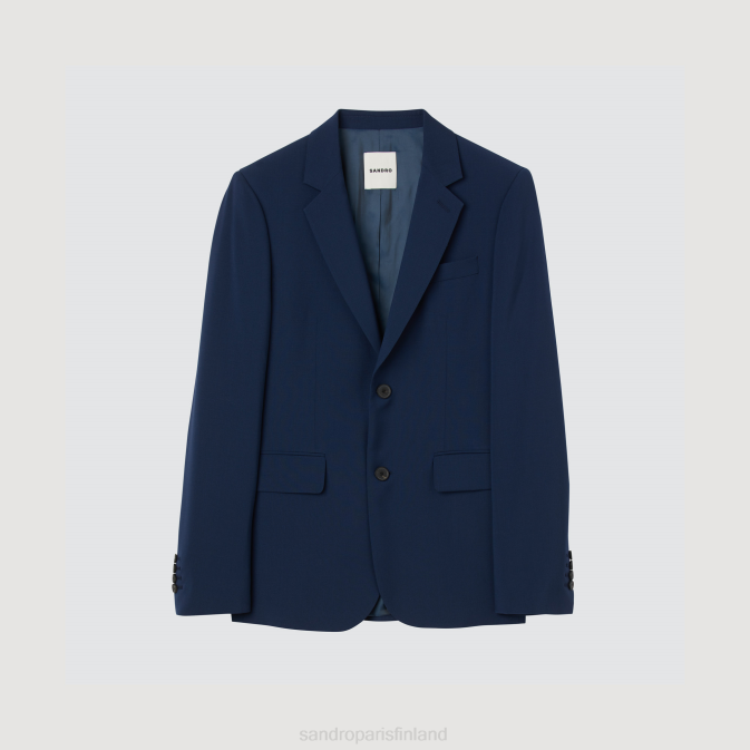 Sandro Paris miehet neitsytvillainen pukutakki VLHP791 vaatteet sininen