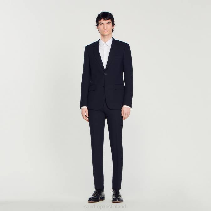 Sandro Paris miehet villainen pukutakki VLHP611 vaatteet laivastonsininen