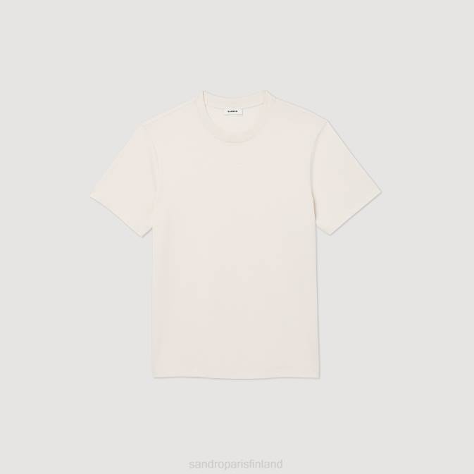 Sandro Paris miehet brodeerattu t-paita VLHP712 vaatteet greige