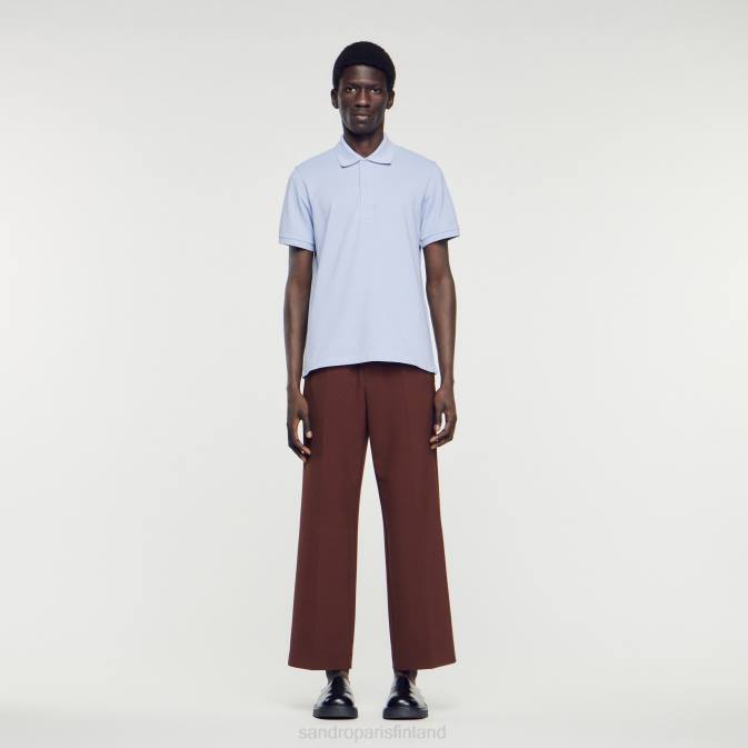 Sandro Paris miehet kumilogoinen poolopaita VLHP807 vaatteet violetti