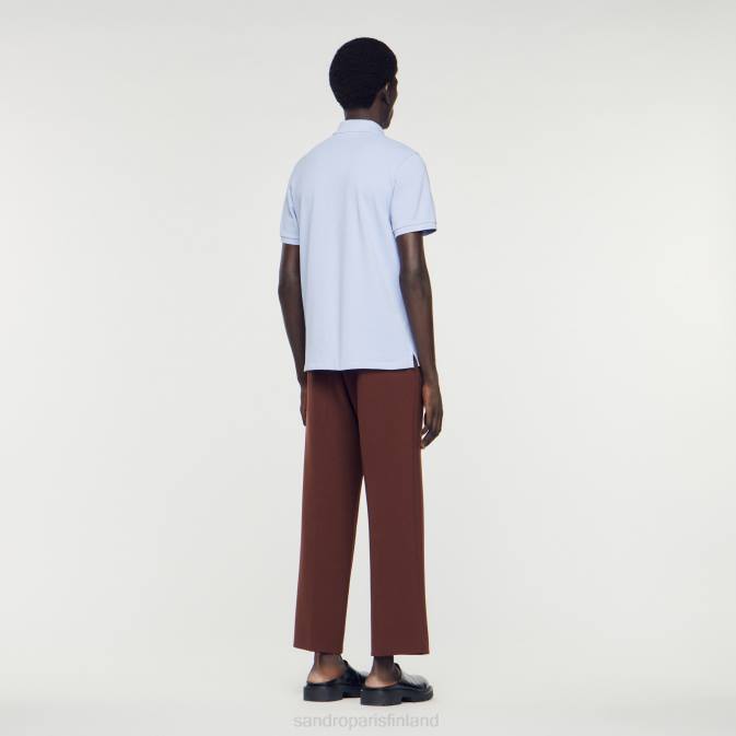 Sandro Paris miehet kumilogoinen poolopaita VLHP807 vaatteet violetti