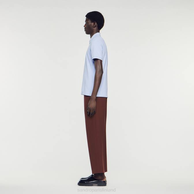 Sandro Paris miehet kumilogoinen poolopaita VLHP807 vaatteet violetti