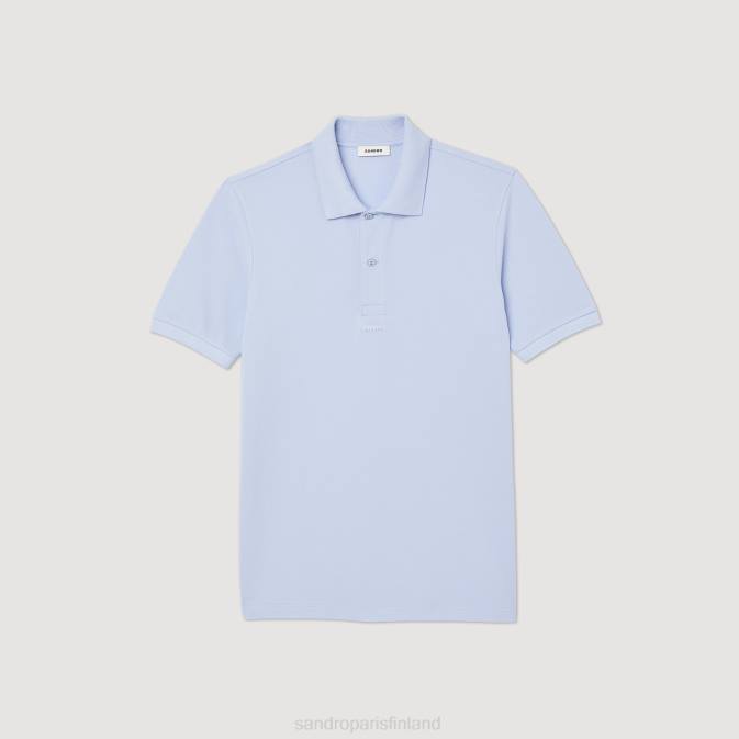 Sandro Paris miehet kumilogoinen poolopaita VLHP807 vaatteet violetti