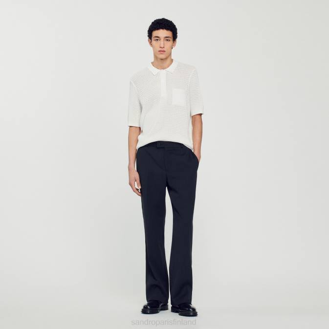 Sandro Paris miehet lyhythihainen poolopusero VLHP763 vaatteet valkoinen