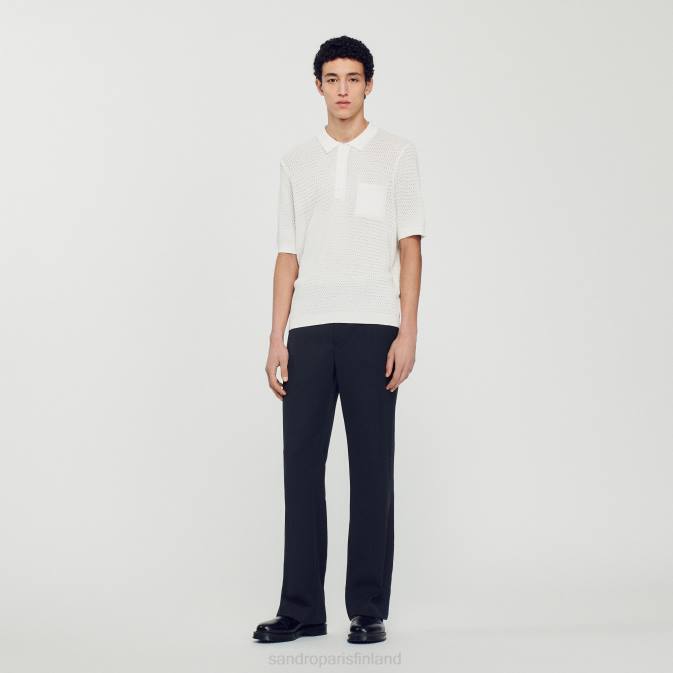 Sandro Paris miehet lyhythihainen poolopusero VLHP763 vaatteet valkoinen