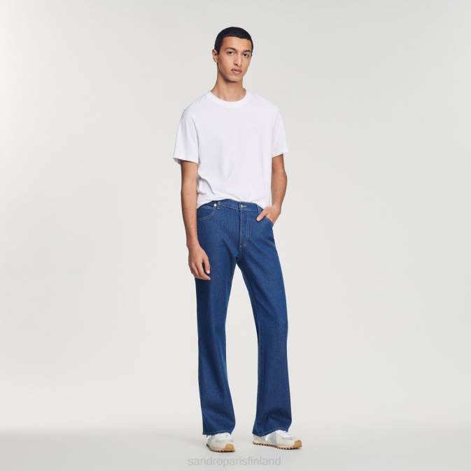 Sandro Paris miehet puuvillainen t-paita VLHP666 vaatteet valkoinen