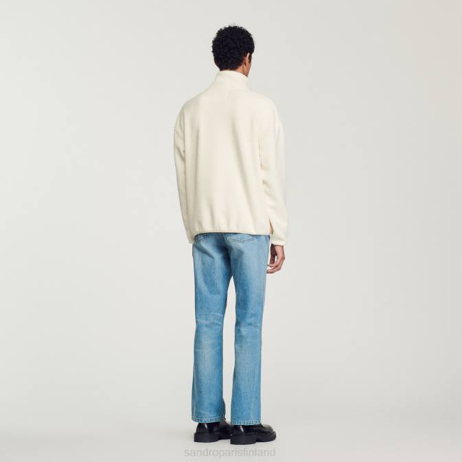 Sandro Paris miehet korkea-aukkoinen fleece VLHP623 vaatteet ekru