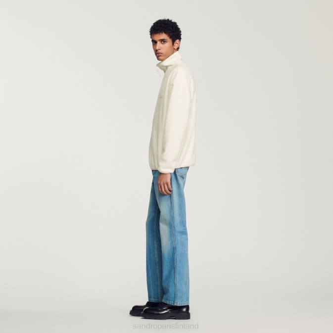 Sandro Paris miehet korkea-aukkoinen fleece VLHP623 vaatteet ekru