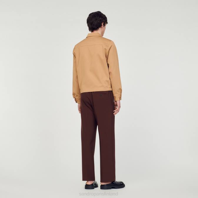 Sandro Paris miehet puuvillatakki VLHP601 vaatteet beige