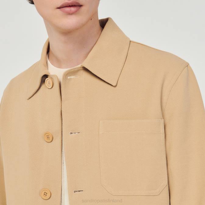 Sandro Paris miehet työntekijän takki VLHP765 vaatteet beige