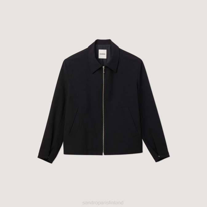 Sandro Paris miehet vetoketjullinen takki VLHP714 vaatteet musta