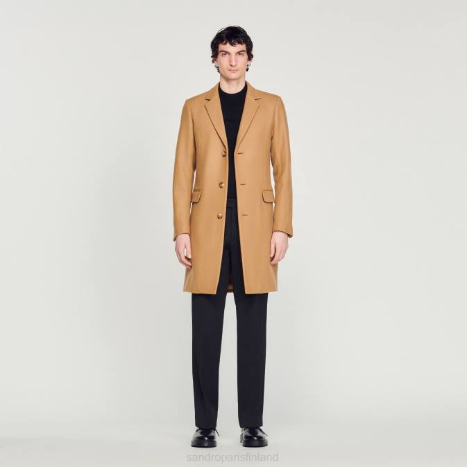 Sandro Paris miehet villainen takki VLHP607 vaatteet beige