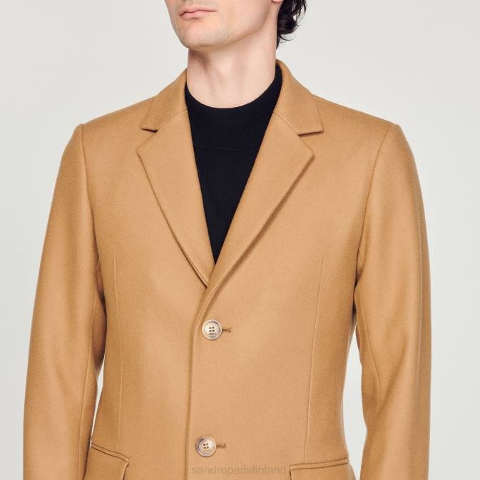 Sandro Paris miehet villainen takki VLHP607 vaatteet beige