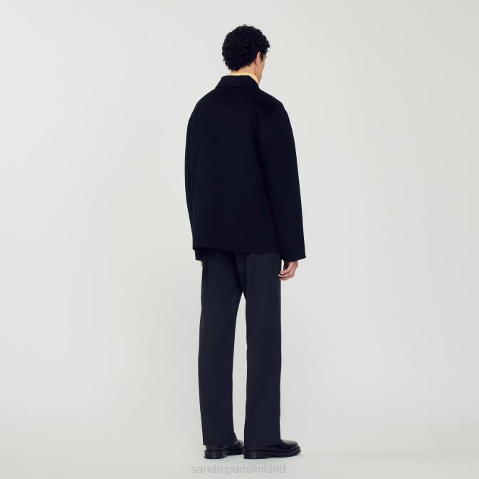 Sandro Paris miehet villainen takki VLHP682 vaatteet musta