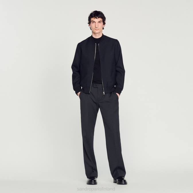 Sandro Paris miehet villainen yliopistotakki VLHP608 vaatteet laivastonsininen