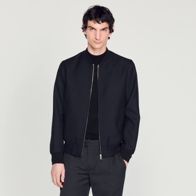 Sandro Paris miehet villainen yliopistotakki VLHP608 vaatteet laivastonsininen