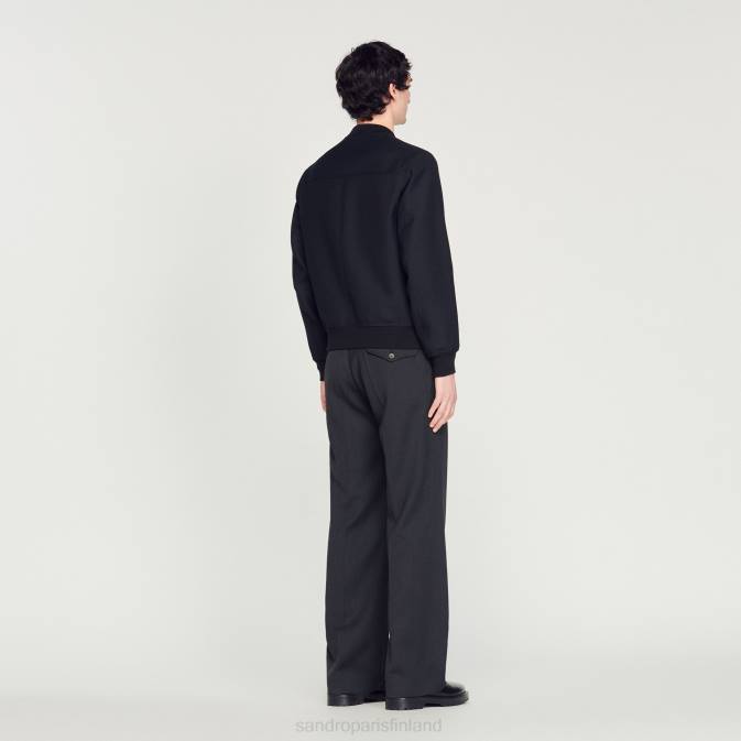Sandro Paris miehet villainen yliopistotakki VLHP608 vaatteet laivastonsininen