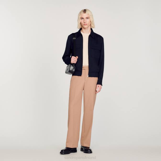 Sandro Paris miehet virtaava takki VLHP619 vaatteet laivastonsininen