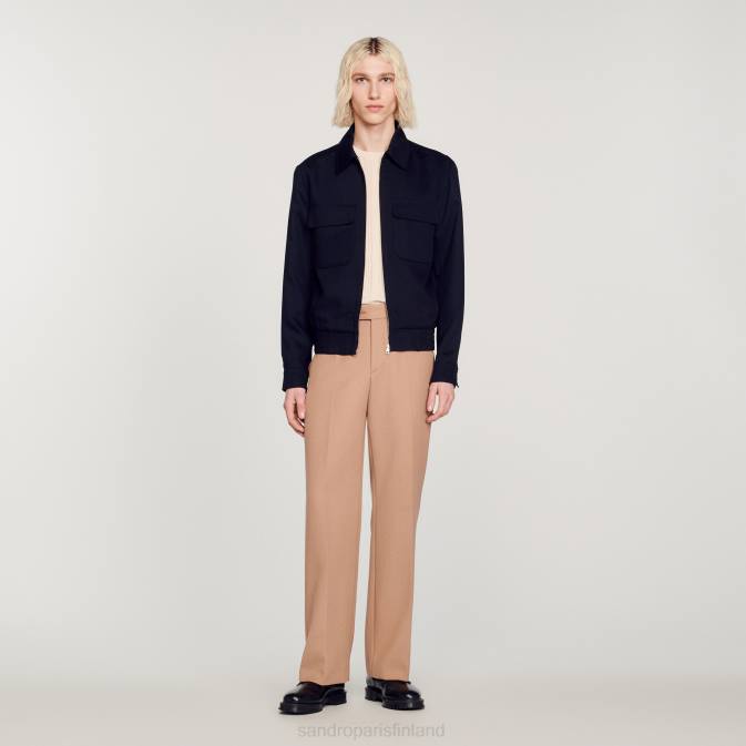 Sandro Paris miehet virtaava takki VLHP619 vaatteet laivastonsininen