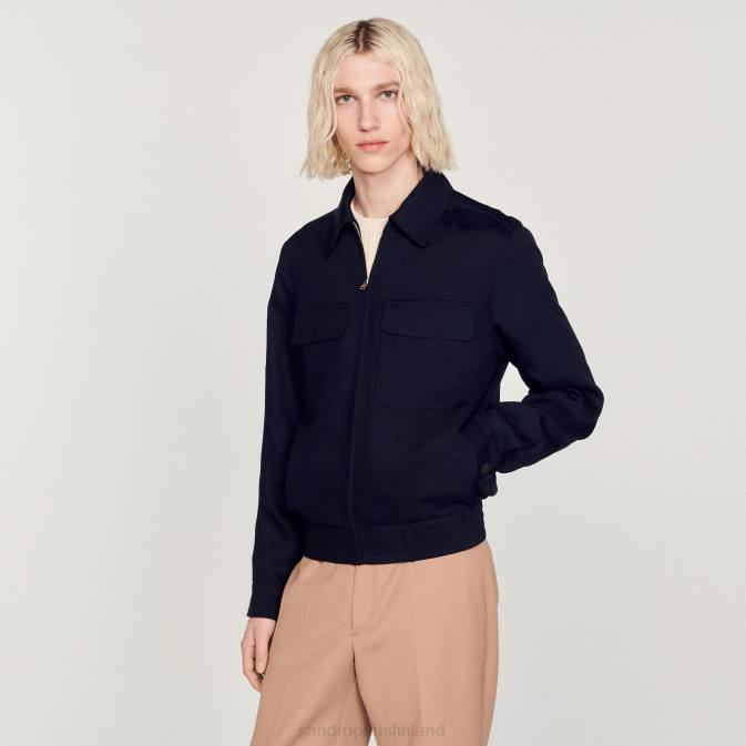 Sandro Paris miehet virtaava takki VLHP619 vaatteet laivastonsininen