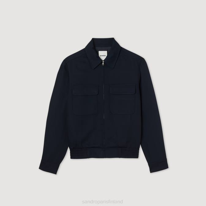 Sandro Paris miehet virtaava takki VLHP619 vaatteet laivastonsininen