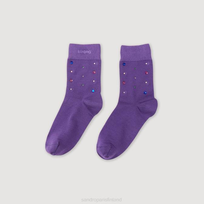 Sandro Paris naiset tekojalokivisukat VLHP542 Lisätarvikkeet violetti