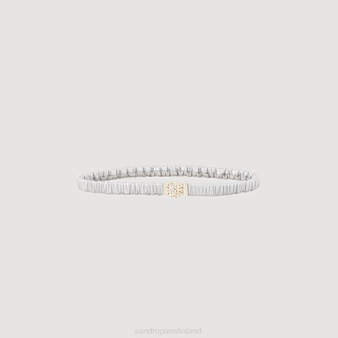 Sandro Paris naiset joustava nahkavyö VLHP505 Lisätarvikkeet hopea