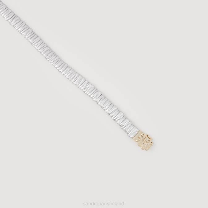 Sandro Paris naiset joustava nahkavyö VLHP505 Lisätarvikkeet hopea