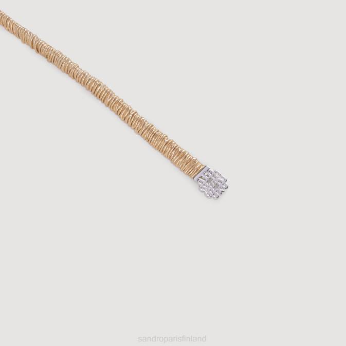 Sandro Paris naiset joustava nahkavyö VLHP506 Lisätarvikkeet kulta