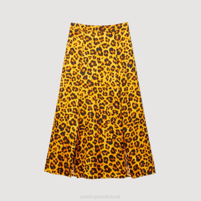 Sandro Paris naiset leopardihame VLHP257 vaatteet oranssi/musta