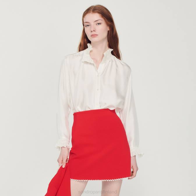 Sandro Paris naiset lyhyt helmihame VLHP244 vaatteet punainen