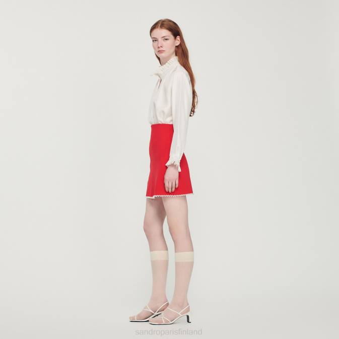 Sandro Paris naiset lyhyt helmihame VLHP244 vaatteet punainen