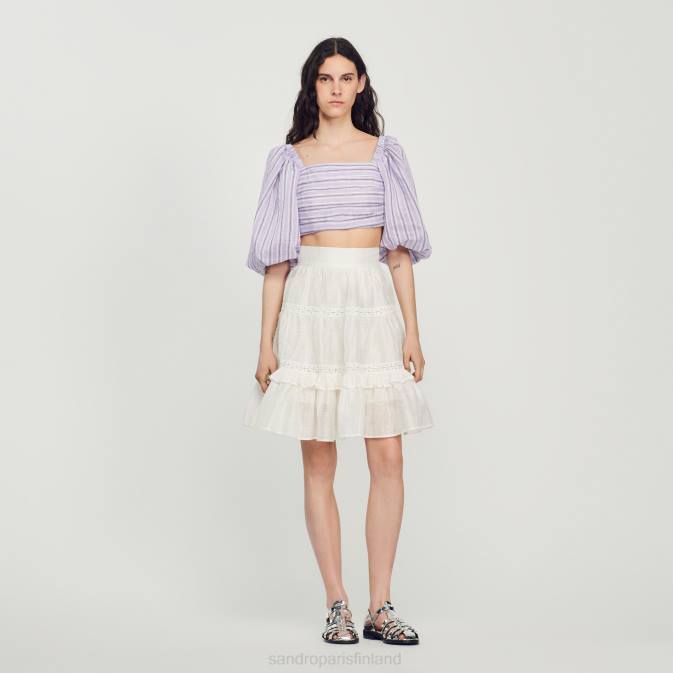 Sandro Paris naiset lyhyt luistelijahame VLHP385 vaatteet valkoinen