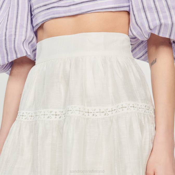 Sandro Paris naiset lyhyt luistelijahame VLHP385 vaatteet valkoinen