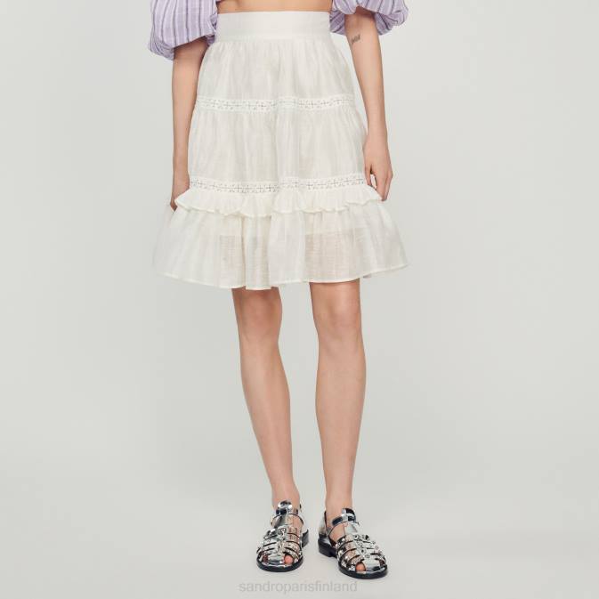 Sandro Paris naiset lyhyt luistelijahame VLHP385 vaatteet valkoinen