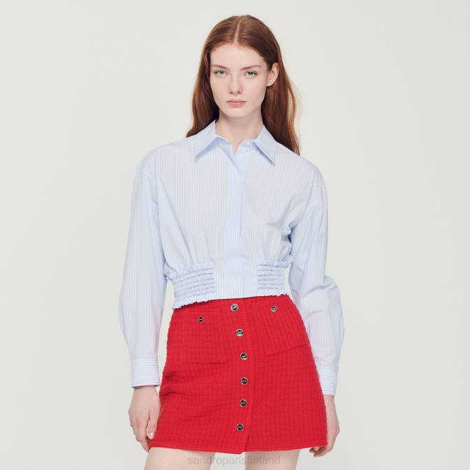 Sandro Paris naiset lyhyt neulottu hame VLHP329 vaatteet punainen