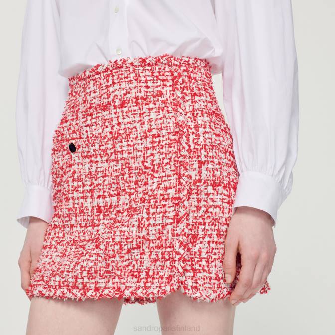 Sandro Paris naiset lyhyt tweedhame VLHP314 vaatteet punainen