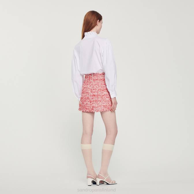 Sandro Paris naiset lyhyt tweedhame VLHP314 vaatteet punainen