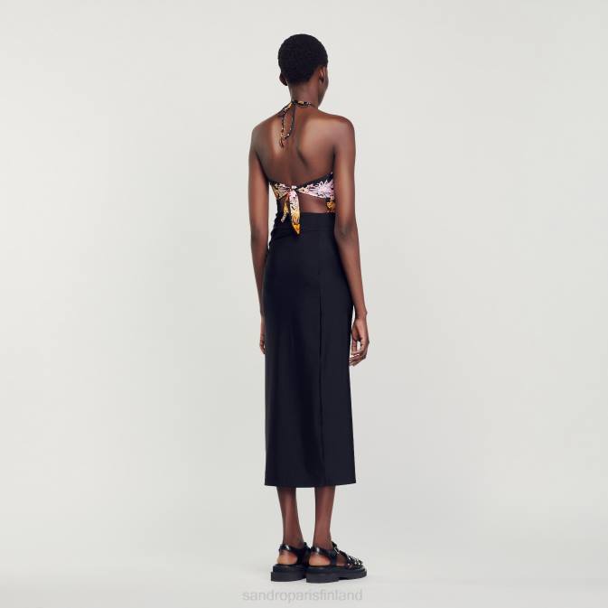 Sandro Paris naiset sarong hame VLHP261 vaatteet musta