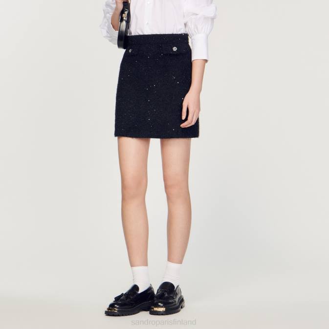 Sandro Paris naiset tweed-hame VLHP305 vaatteet musta