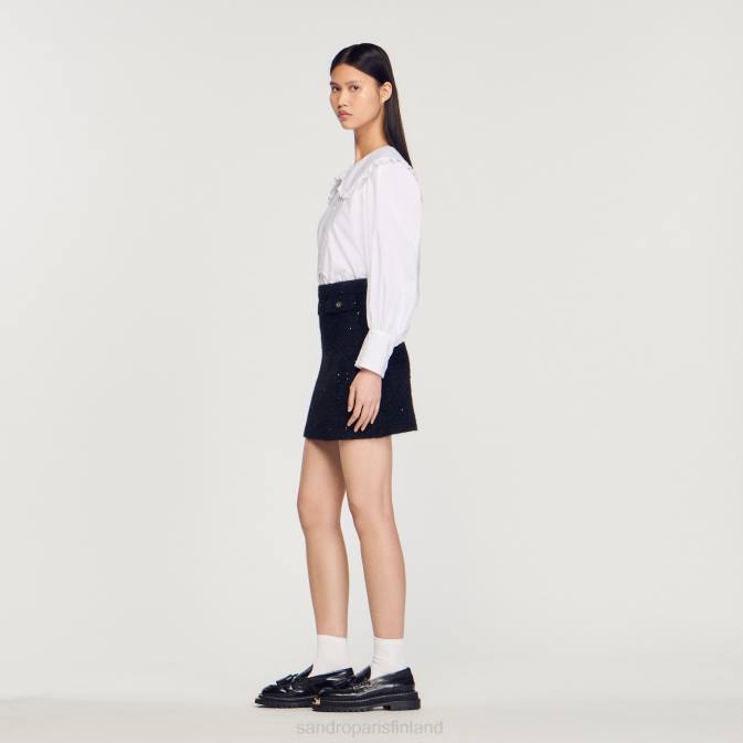 Sandro Paris naiset tweed-hame VLHP305 vaatteet musta